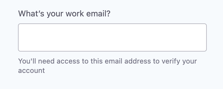 Email address input